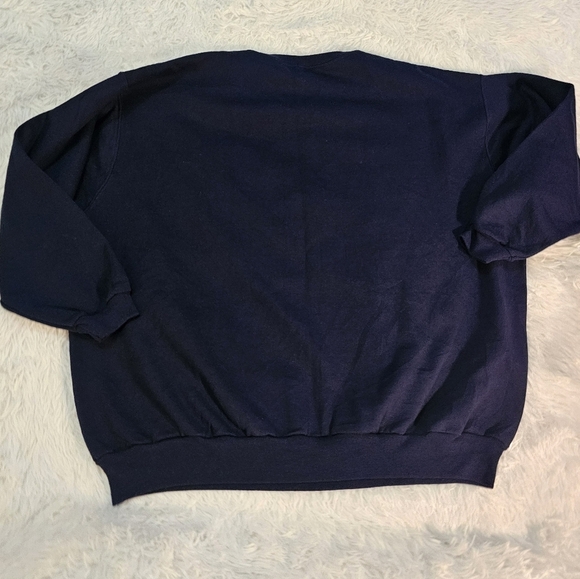 90s Vintage Just My Size Winter Navy Sweater with Cardinal Motif 18/20 Christmas - Picture 3 of 4